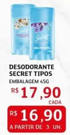 Assaí Atacadista Desodorante secret tipos embalagem oferta
