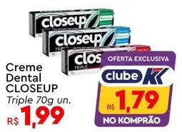 Komprao Atacadista Creme Dental CLOSEUP Triple un. oferta