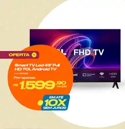 Casa e Vídeo Smart TV Led 43" Full HD TCL Android TV oferta