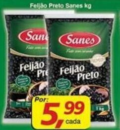 Supermercados Guanabara Feijao Preto Sanes 1kg oferta