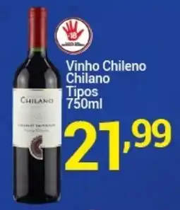 X Supermercados Vinho Chileno Chilano Tipos oferta