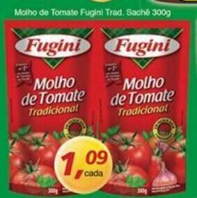 Supermercados Guanabara Molho de Tomate Fugini Trad. sachet 300g oferta