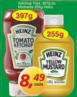 Supermercados Guanabara Ketchup Trad. 397g ou Mostarda 255g Heinz oferta