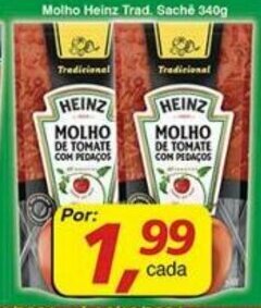 Supermercados Guanabara Molho Heinz Trad. Sache 340g oferta
