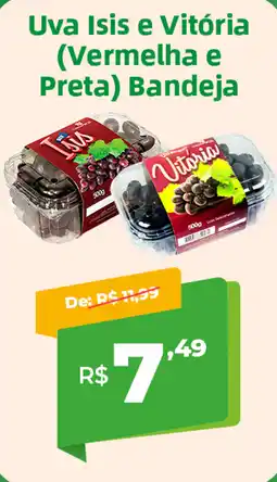 Del Moro Supermercados Uva Isis e Vitória (Vermelha e Preta) Bandeja oferta