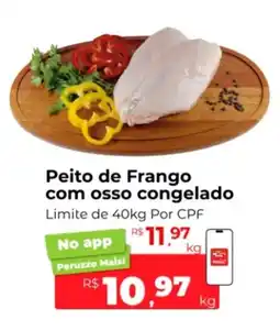 Peruzzo Peito de Frango com osso congelado oferta