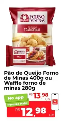 Pão de Queijo Forno de Minas ou Waffle forno de minas