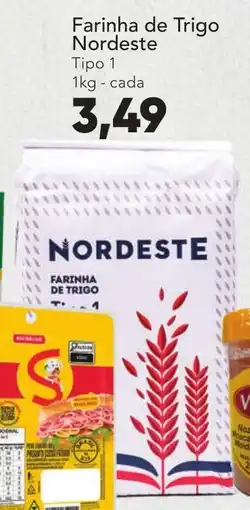 Supermercados Andreazza Farinha de Trigo Nordeste Tipo 1 cada oferta