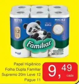 Mineirão Atacarejo Papel Higiênico Folha Dupla Familiar Supremo 20m oferta