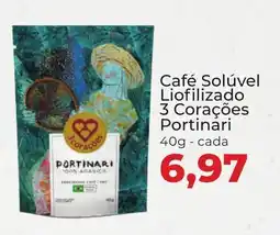 Supermercados Andreazza Café Solúvel Liofilizado 3 Corações Portinari cada oferta