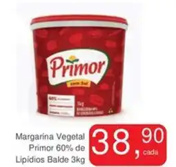 Mineirão Atacarejo Margarina Vegetal Primor 60% de Lipídios Balde oferta