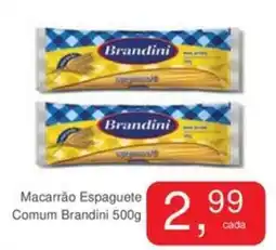 Mineirão Atacarejo Macarrão Espaguete Comum Brandini oferta