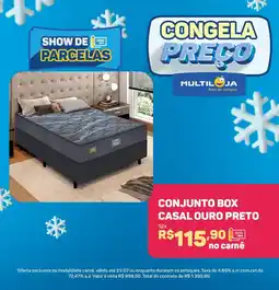 Multiloja Conjunto box casal ouro preto oferta