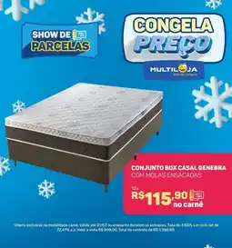 Multiloja Conjunto box casal genebra com molas ensacadas oferta