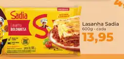 Supermercados Andreazza Lasanha Sadia cada oferta