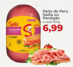 Supermercados Andreazza Peito de Peru Sadia ou Perdigão oferta