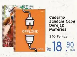 Supermercados Mateus Caderno Jandaia Capa Dura 12 Matérias oferta
