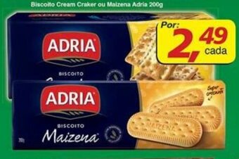 Supermercados Guanabara Biscoito Cream Cracker ou Maizena Adria 200g oferta
