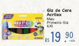 Supermercados Mateus Giz de Cera Acrilex oferta