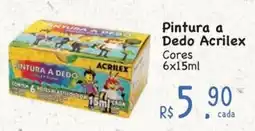 Supermercados Mateus Pintura a Dedo Acrilex oferta