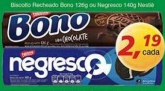 Supermercados Guanabara Biscoito recheado Bono 126g ou Negresco 140g Nestle oferta