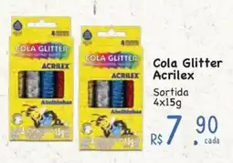 Supermercados Mateus Cola Glitter Acrilex oferta