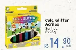 Supermercados Mateus Cola Glitter Acrilex oferta