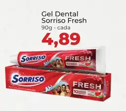 Supermercados Andreazza Gel Dental Sorriso Fresh cada oferta