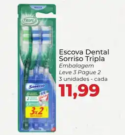 Supermercados Andreazza Escova Dental Sorriso Tripla oferta