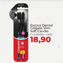 Supermercados Andreazza Escova Dental Colgate Slim Soft Carvão oferta