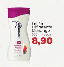 Supermercados Andreazza Loção Hidratante Monange oferta