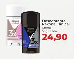 Supermercados Andreazza Desodorante Rexona Clinical Creme cada oferta