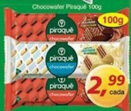 Supermercados Guanabara Chocowafer Piraque 100g oferta