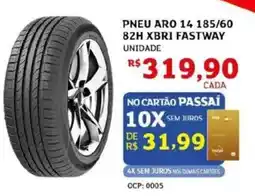 Assaí Atacadista Pneu aro 14 185/60 82h xbri fastway unidade oferta