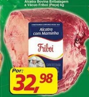 Supermercados Guanabara Alcatra Bovina Embalagem a vacuo Friboi peca 1kg oferta