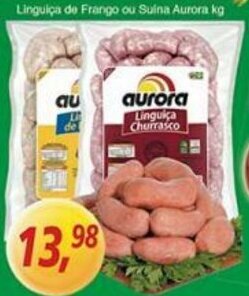 Supermercados Guanabara Linguica de Frango ou Suina Aurora 1kg oferta