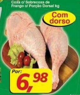 Supermercados Guanabara Coxa c/ Sobrecoxa de Frango c/ Porcao Dorsal 1kg oferta