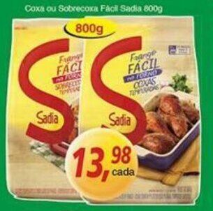 Supermercados Guanabara Coxa ou Sobrecoxa Facil Sadia 800g oferta