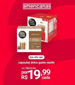 Lojas Americanas capsulas dolce gusto nestle oferta
