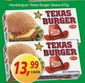 Supermercados Guanabara Hamburguer Texas Burger Seara 672g oferta