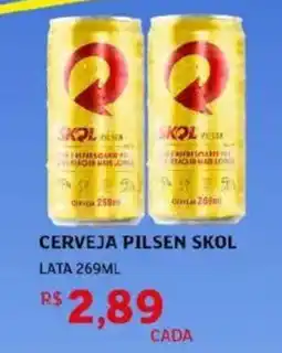 Assaí Atacadista Cerveja pilsen skol lata oferta