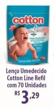 Rede DAS Lenço Umedecido Cotton Line Refil oferta