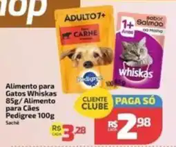 Supermercado Jacomar Alimento para Gatos Whiskas /Alimento para Cães Pedigree oferta