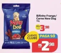 Supermercado Jacomar Bifinho Frango/ Carne New Dog oferta