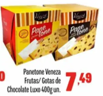Rede Top Panetone Veneza Frutas/ Gotas de Chocolate Luxo 400g un. oferta