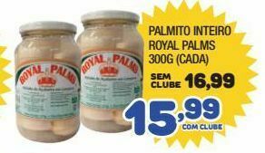 Palmito inteiro royal palms 300g