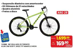 Macavi 123888 bic colli aro 29 toronto alum 21m susp f. disco t17 amarelo neon oferta