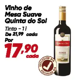 Dia Vinho de Mesa Suave Quinta do Sol Tinto oferta