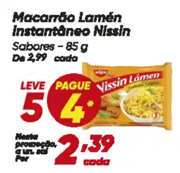 Dia Macarrão Lamén Instantâneo Nissin Sabores oferta