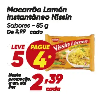 Dia Macarrão Lamén Instantâneo Nissin Sabores oferta
